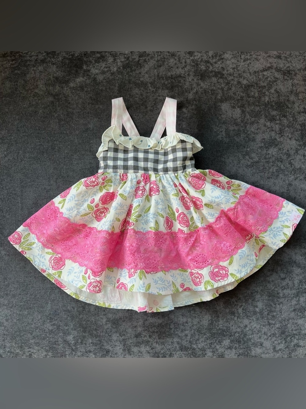 SweetHoney Girls Savannah Tunic Dress in Easy Peasy Size 12 Months